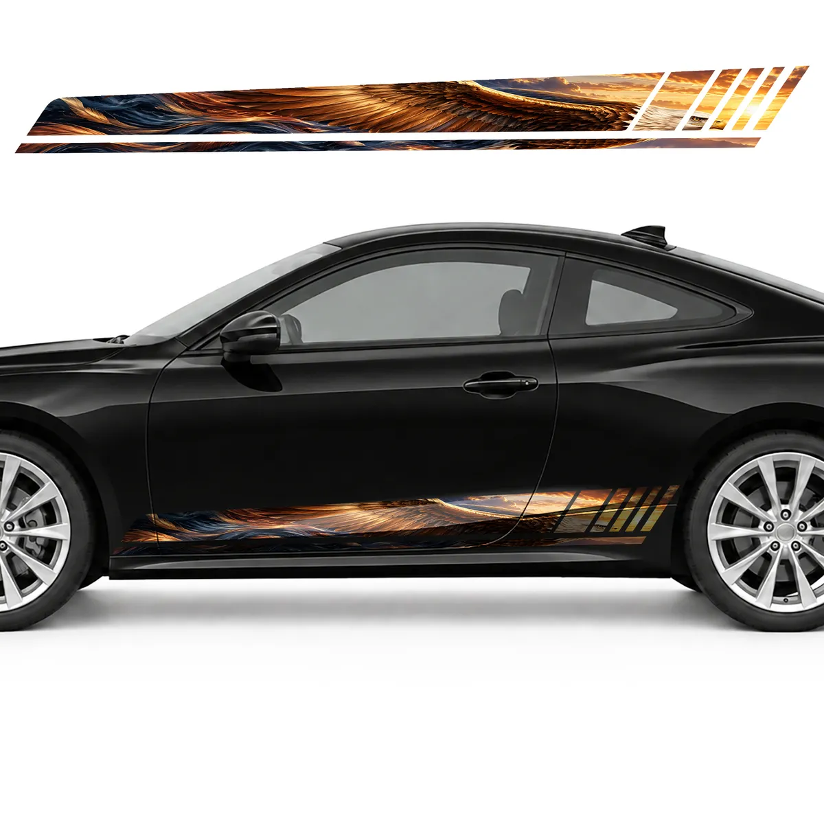 Golden Eagle in a Copper Stream GT racing side door stripes, view 3 of 4