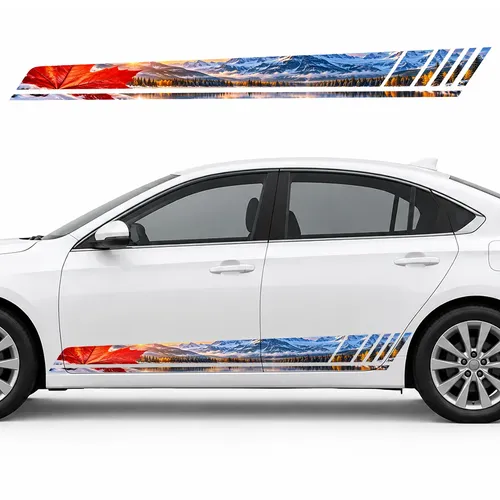 Canadian Horizon with a Maple Leaf GT racing side door stripes decals stickers for Cars
