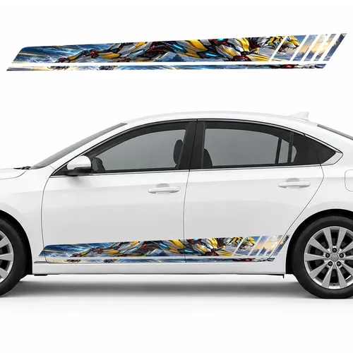 Cyber Tiger at Full Sprint GT racing side door stripes decals stickers for Cars