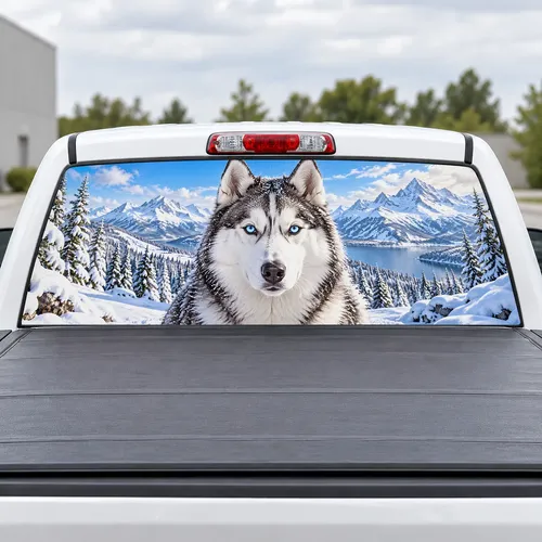 Husky perforated rear window decal for Trucks