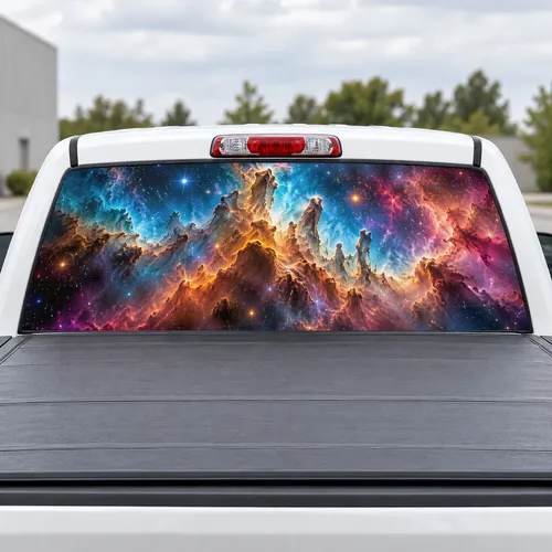Eagle Nebula perforated rear window decal for Trucks