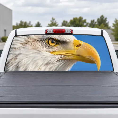Eagle Eye perforated rear window decal for Trucks
