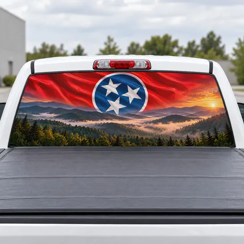 Tennessee Tristar perforated rear window decal for Trucks