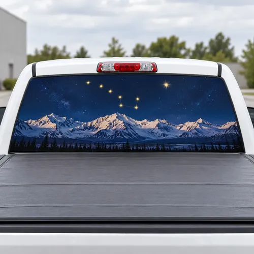 Alaska Big Dipper perforated rear window decal for Trucks