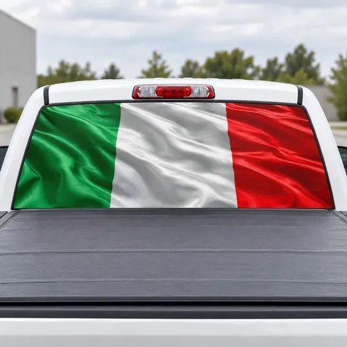 Italia Pride perforated rear window decal for Trucks