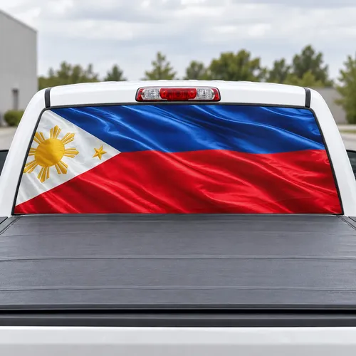 Philippines Pride perforated rear window decal for Trucks