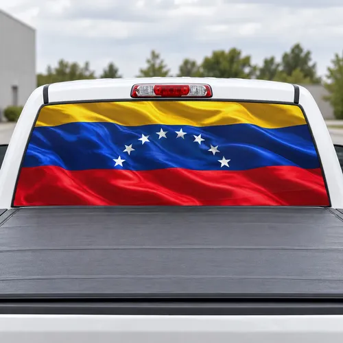 Venezuela Pride perforated rear window decal for Trucks