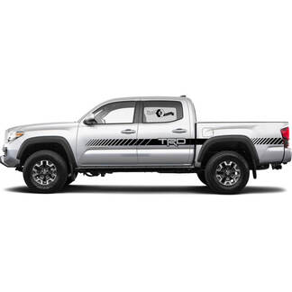 TRD Toyota Racing Lines Stripes for Truck Doors Panel Decals Stickers for Tacoma FJ Cruiser Tundra Hilux 4Runner
