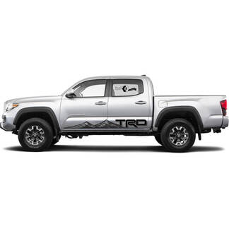 TRD Toyota Racing Mountains Style for Rocker Panel Decals Stickers for Tacoma FJ Cruiser Tundra Hilux 4Runner 3