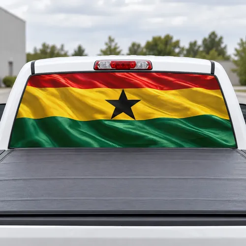 Ghana Pride perforated rear window decal for Trucks