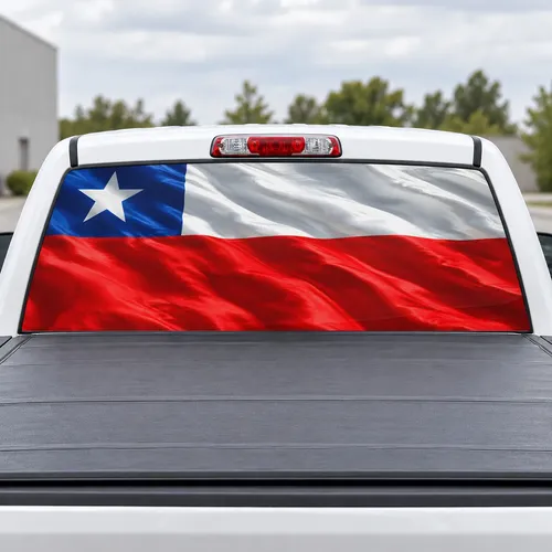 Chile Pride perforated rear window decal for Trucks