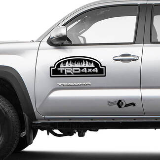 TRD 4x4 Off Road TOYOTA Field Forest Decals Stickers for Tacoma Tundra 4Runner Hilux Doors