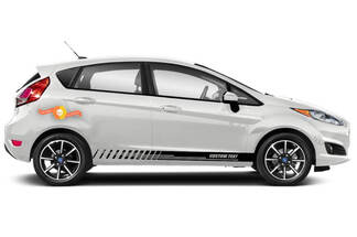 Vinyl Decals Stripes for Ford Fiesta SE with your Custom Text