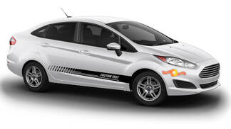 Vinyl Decals Stripes for Ford Fiesta with your Custom Text