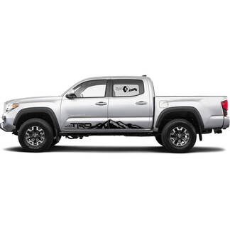 TRD off road Mountains Style for Side Rocker Panel Truck Decals Stickers for Tacoma Tundra Hilux 4Runner 2