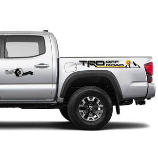 Pair TRD Off Road Side Mountain Vinyl Stickers Vintage TOYOTA Colors Decals Stickers for Tacoma Tundra 4Runner Hilux