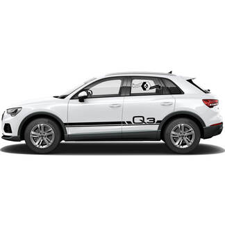 Side Stripes Lines Rings Racing for Audi Sport Q3 SQ3 RS Q3