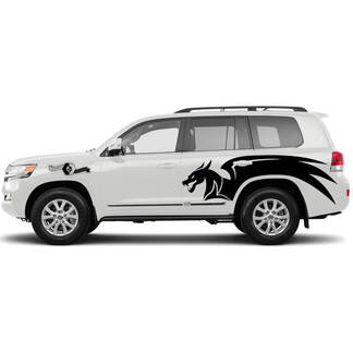 Dragon Wrap Decal Sticker for off road Side Toyota land Cruiser J300 J200