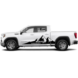 Full Side Panel Mountains Doors Decals Stickers For GMC Sierra Logo 13