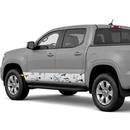 Snow Camouflage side stripes rocker panel decals stickers for Trucks