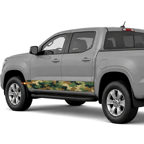 Woodland Camouflage side stripes rocker panel decals stickers for Trucks