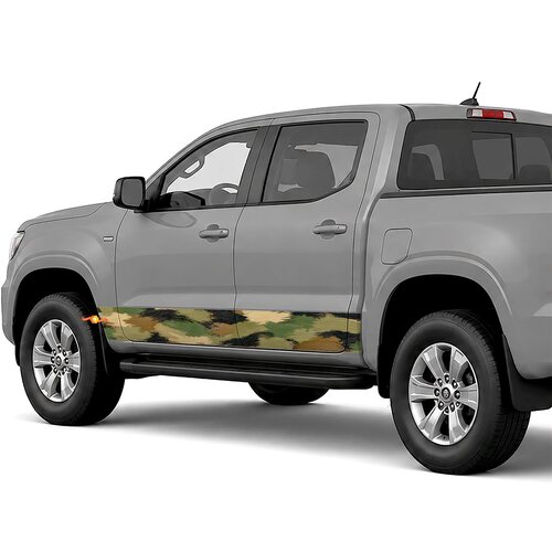 Brushstroke Camouflage side stripes rocker panel decals stickers for Trucks