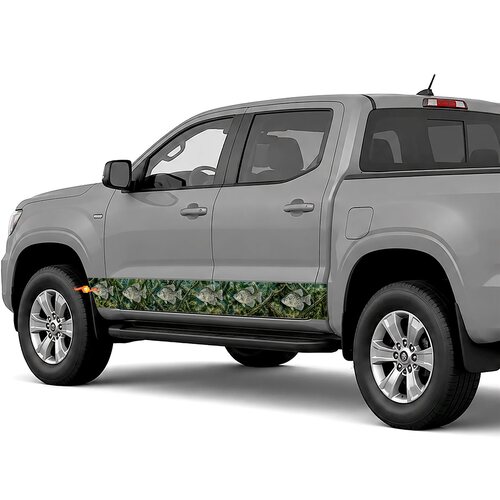 Crappie Fishing Camouflage side stripes rocker panel decals stickers for Trucks
