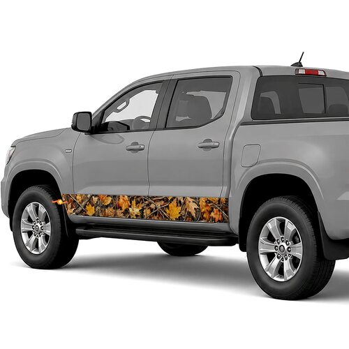 Fall Woodland Camouflage side stripes rocker panel decals stickers for Trucks