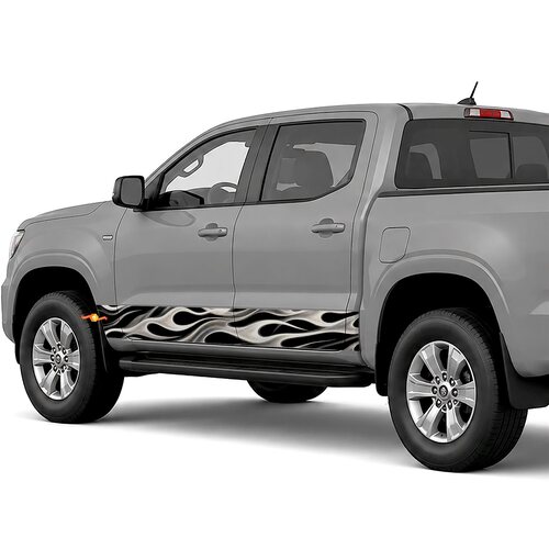 Ghost Flames side stripes rocker panel decals stickers for Trucks