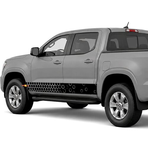 Honeycomb Fade side stripes rocker panel decals stickers for Trucks
