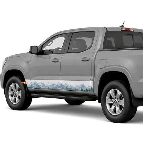 Mountain Forest Panorama side stripes rocker panel decals stickers for Trucks