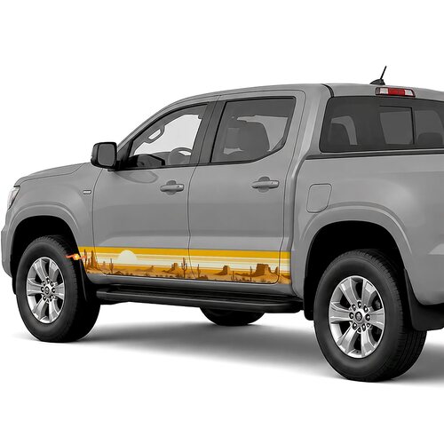 Retro 1970s Desert Stripes side stripes rocker panel decals stickers for Trucks