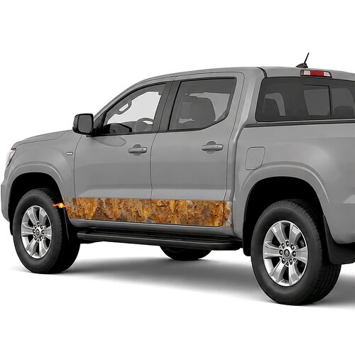 Rusted Oxide Metal side stripes rocker panel decals stickers for Trucks