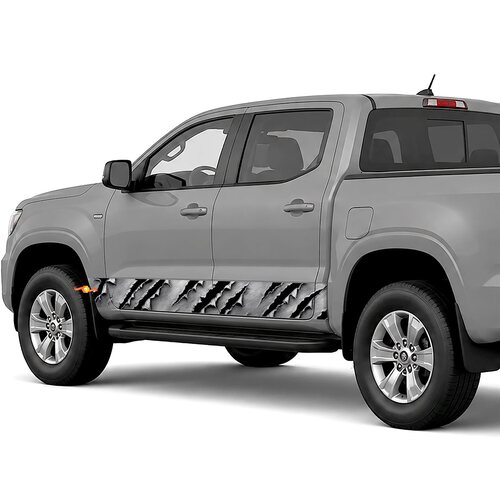 Claw Scratch Metal side stripes rocker panel decals stickers for Trucks
