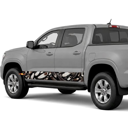 Eagle Feather Trail side stripes rocker panel decals stickers for Trucks
