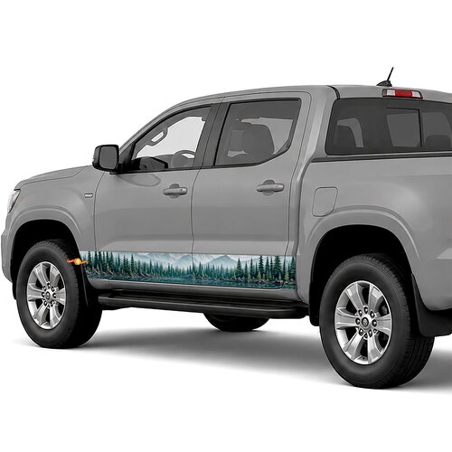 Forest Lake Landscape side stripes rocker panel decals stickers for Trucks