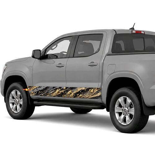 Gravel Spray Shredder side stripes rocker panel decals stickers for Trucks