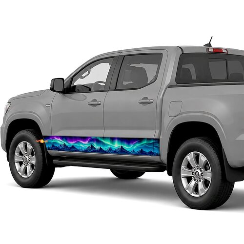 Northern Lights Mountains side stripes rocker panel decals stickers for Trucks