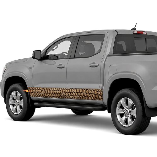 Tire Tracks and Mud side stripes rocker panel decals stickers for Trucks