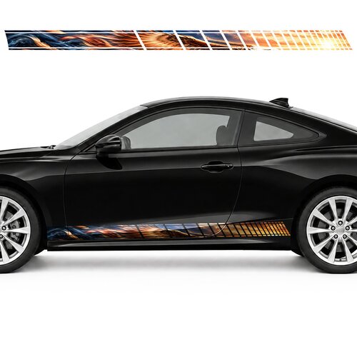 Eagle in Copper Sky Currents side door racing stripes decals stickers for Cars